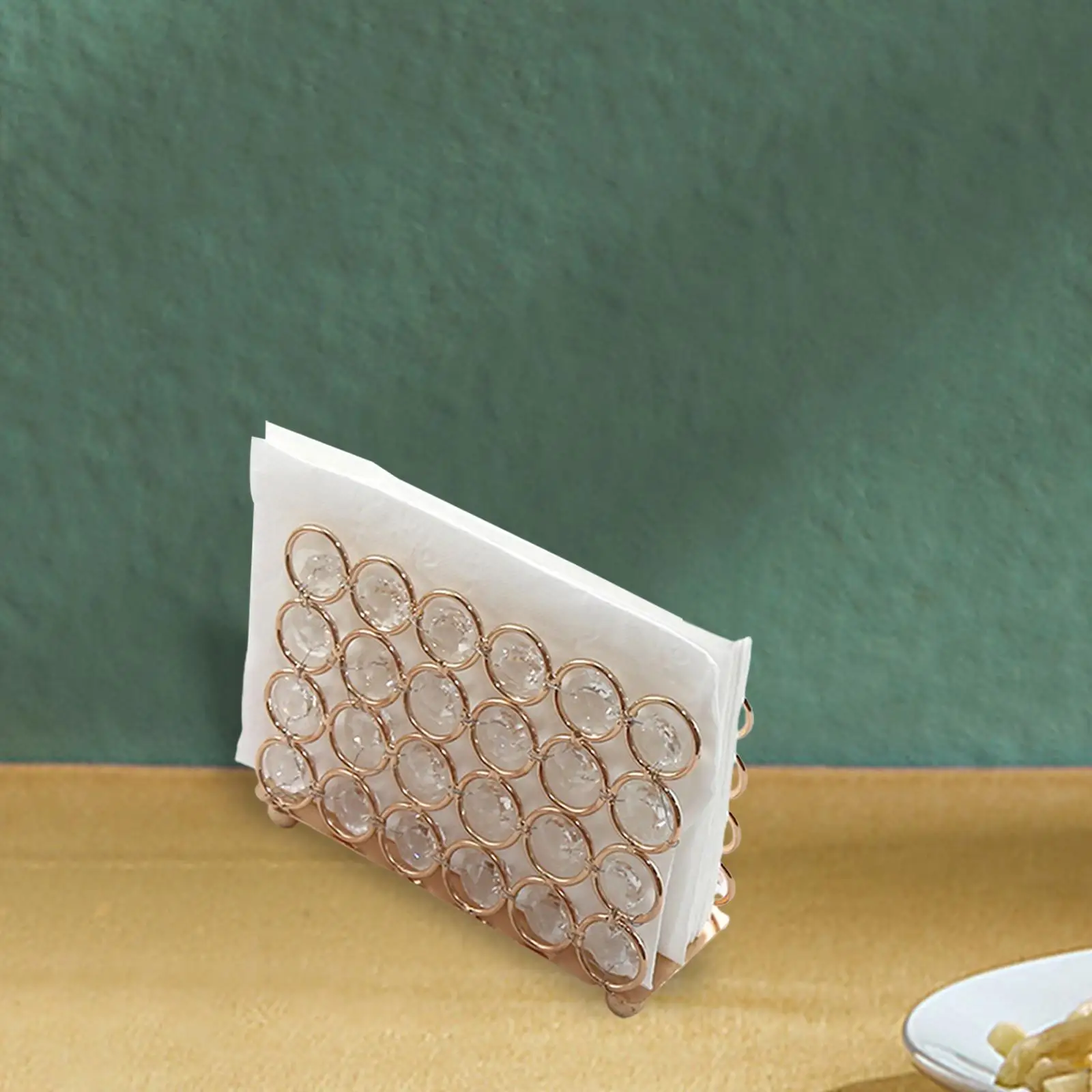 Crystal Napkin Holder, Serviette Holder Napkin Rack Tissue Dispenser for Restaurant Banquet