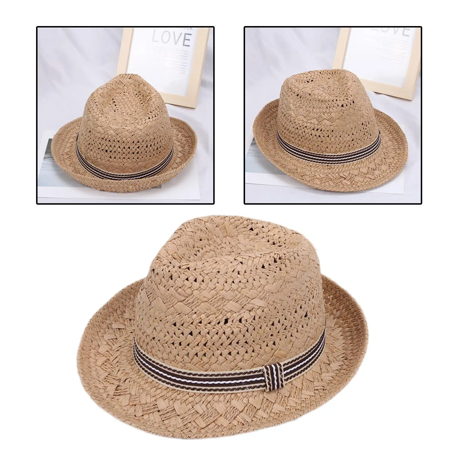 Fashion Wide Brim Sun Hat Panama Sunhat Adjustable Ladies  for  Party