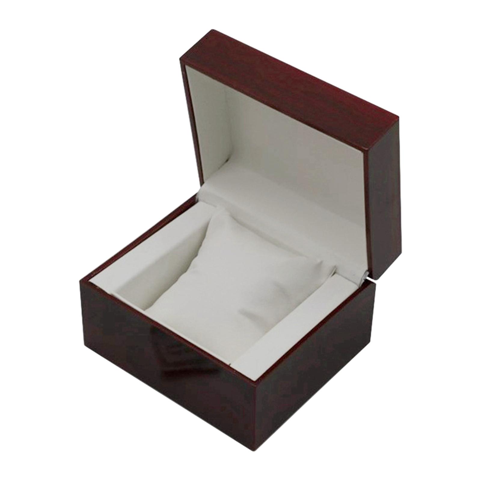 Single Watch Jewelry Box Wood Portable Jewelry Box Watch Storage Travel Case for Rings Pendant Earrings Stud Bracelet Necklace