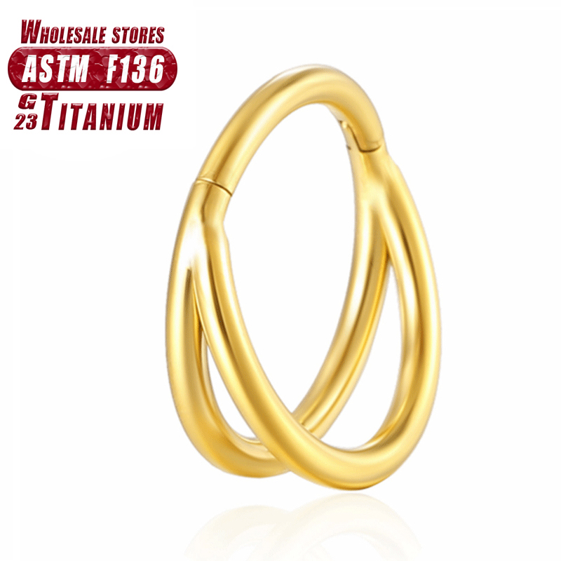F136 Titan Nasenring Septum Frauen Tragus Helix Ohrringe Klappsegment Clicker Nasenpiercing Knorpel Zirkon Körperschmuck – Detail 3