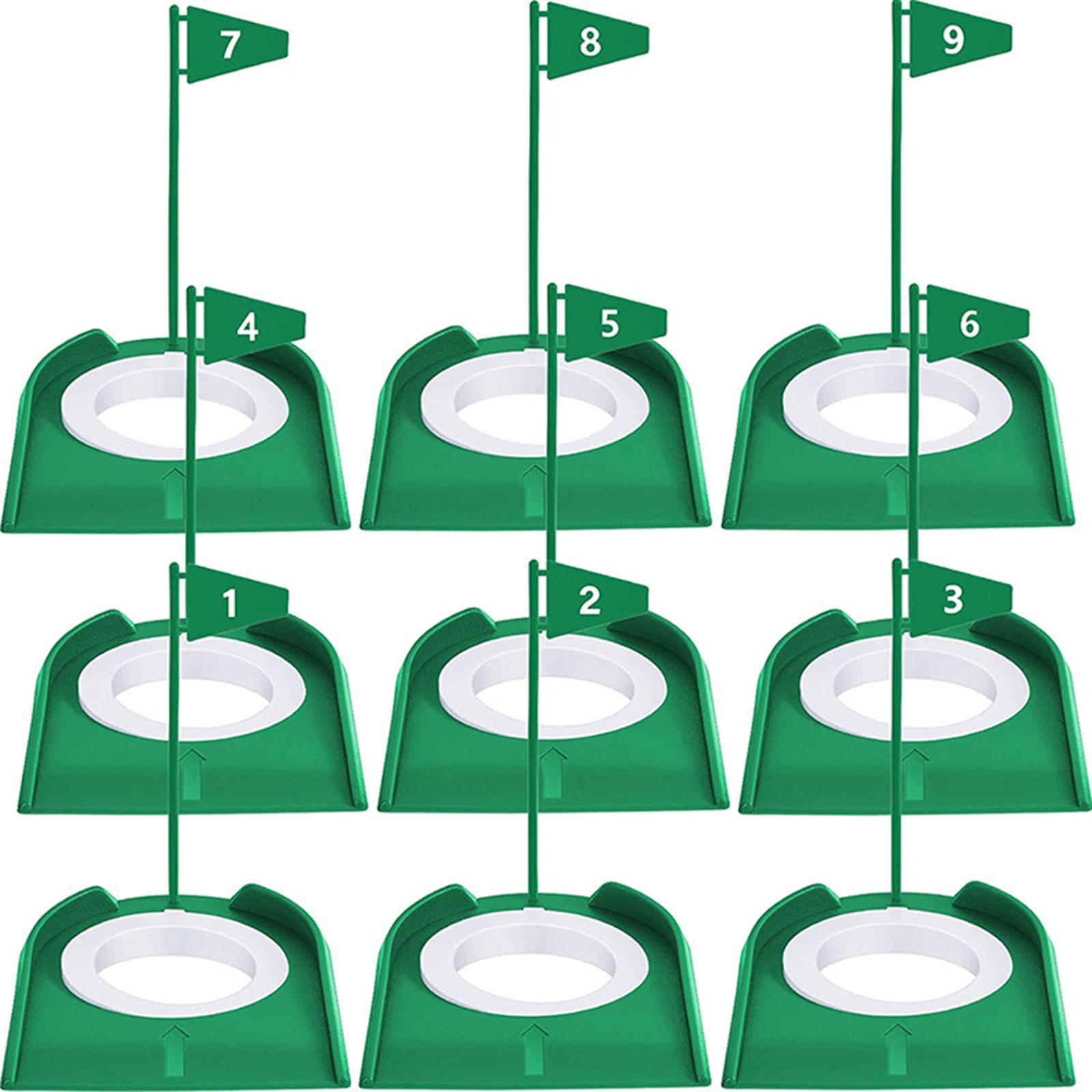 9x Golf Putting Cup and Aid All Direction Putter Practicing Putt Training Hole for Kids Yard Women Putter Outdoor