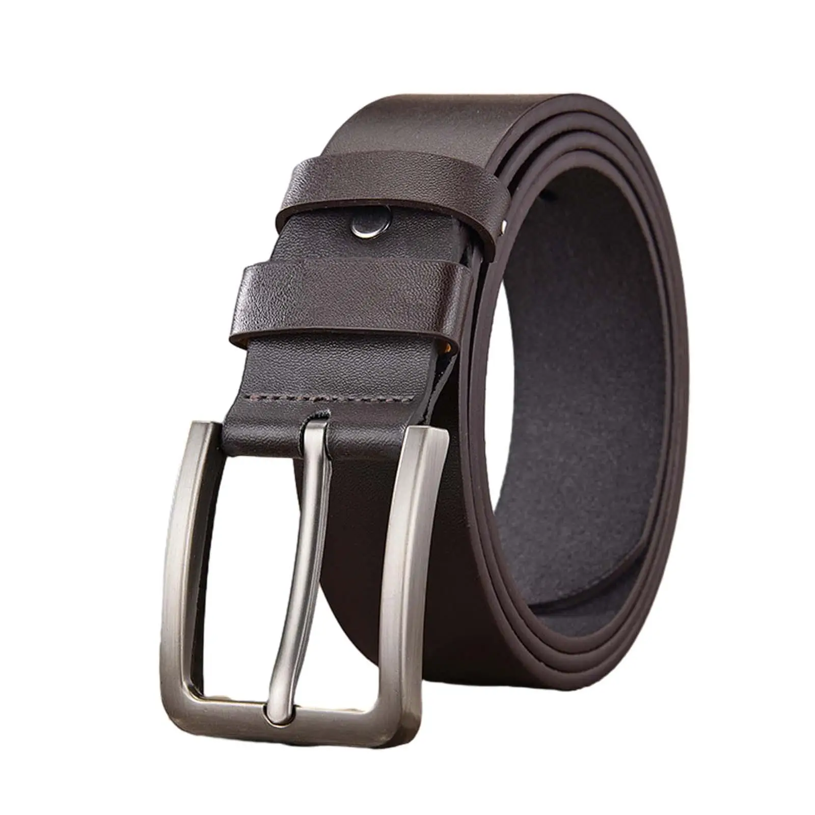 Men Dress Belt Adjustable Casual PU Leather Belt for Travel suits Outdoor