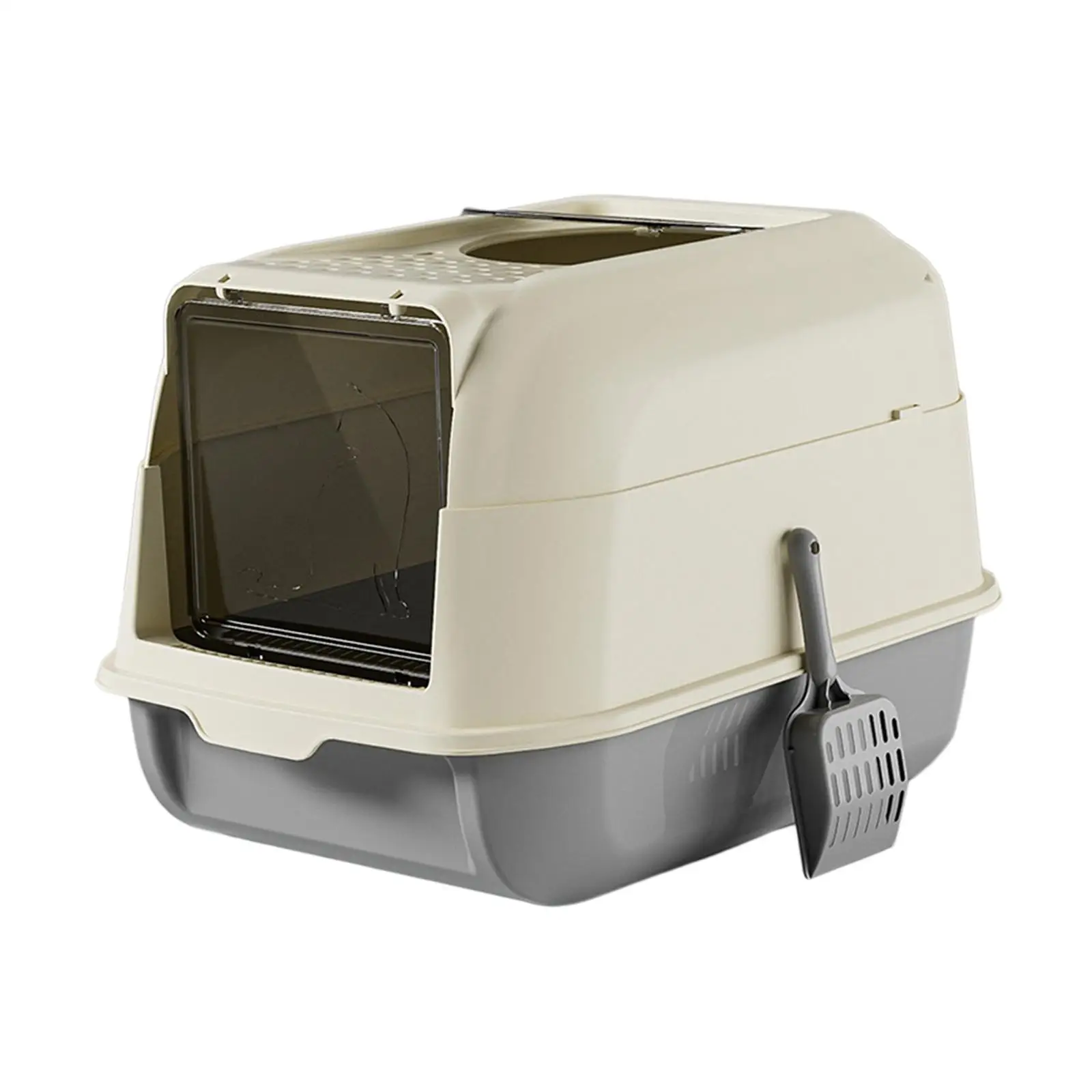 Cat litter box with lid, cat litter box with litter box, easy to clean with