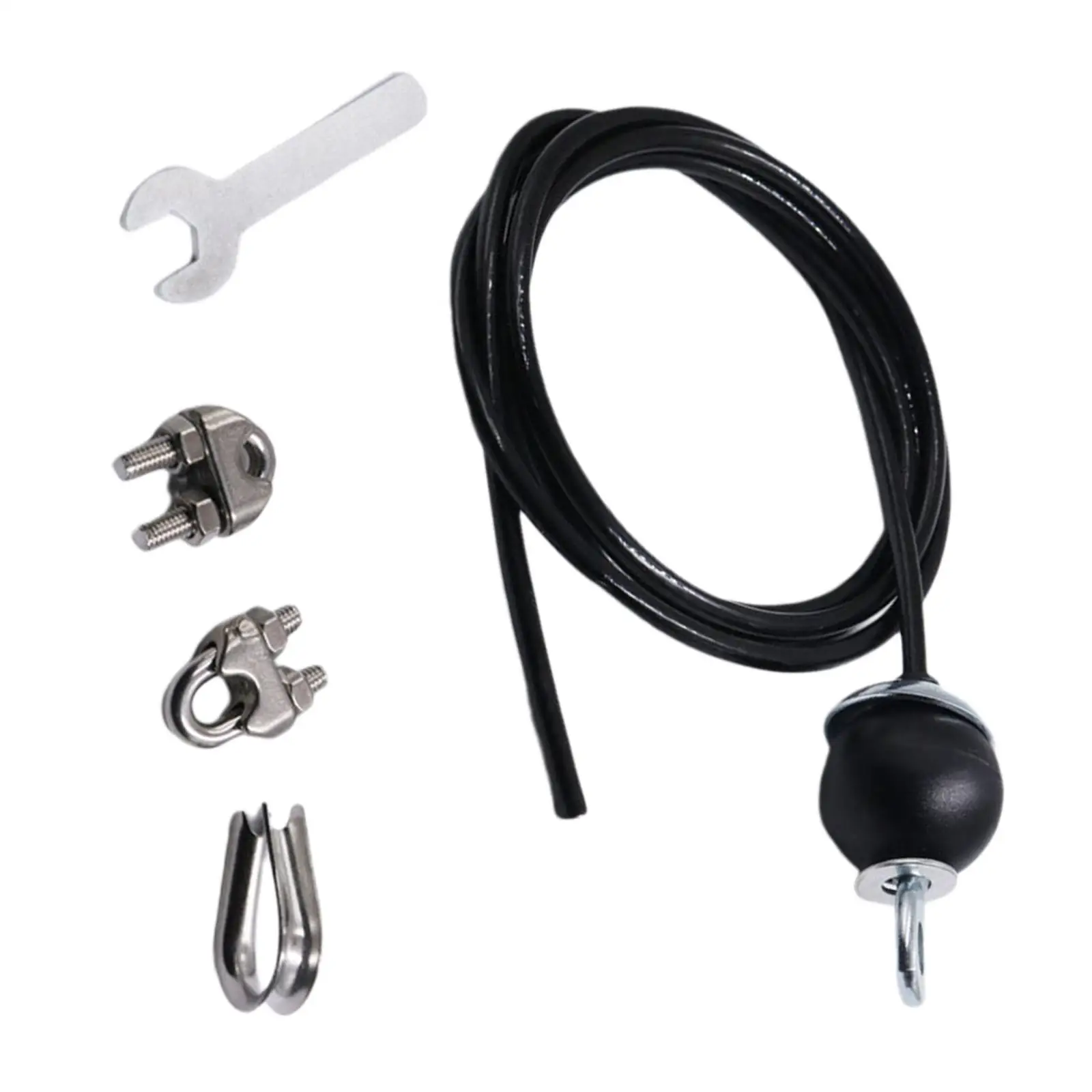 Steel Wire Rope Kit with Rubber Stopper Ball for Pulley System Exercise Accs