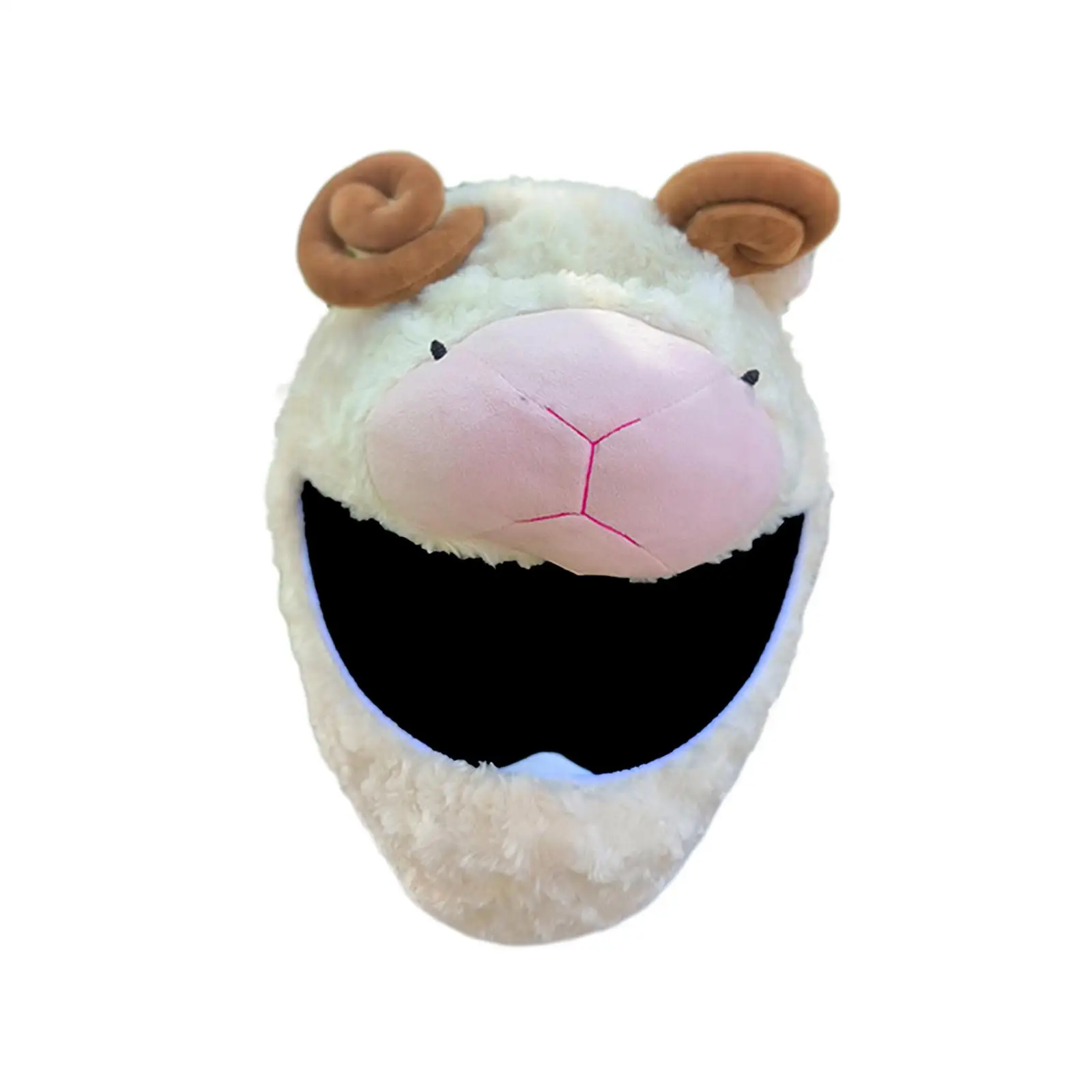 Plush Sheep Motorcycle Helmet Cover Windproof Warm Funny Animal Helmet Cover