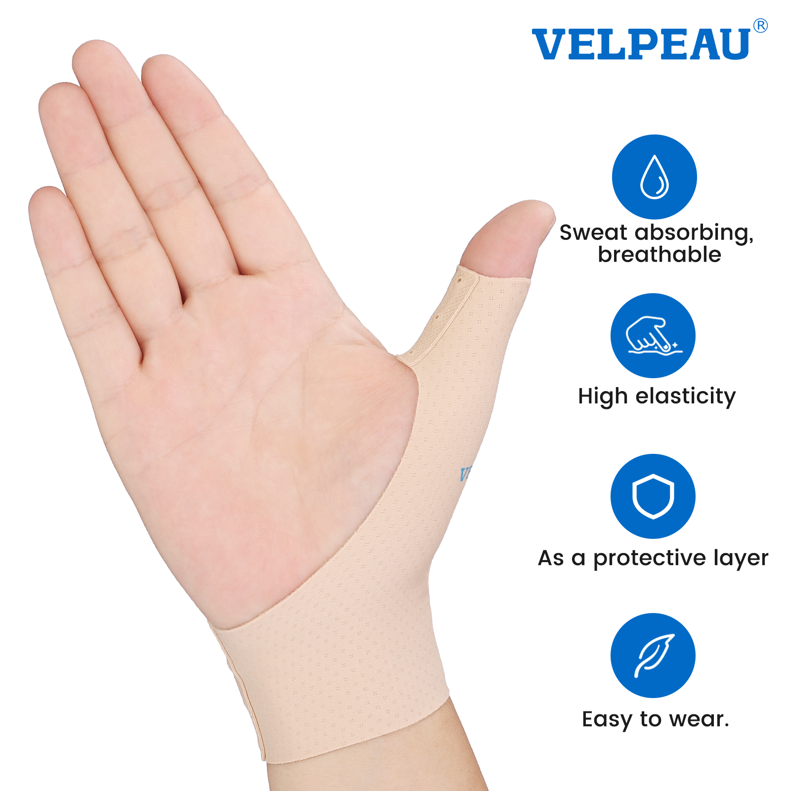 Best of VELPEAU Elastic Thumb Sleeve Relieve Mild Arthritis Pain And Tenosynovitis Thumb Compression Cover Skin-Friendly And Splashproof Reviews & Tips