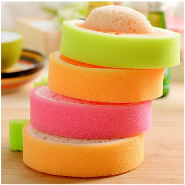 Pjtewawe Cleaning Balls Dish Cleaning Sponges Cute Fruit Shape Thickened  Kitchen Sponge Multifunctional Wipe Decontamination Lightweight Cleaning