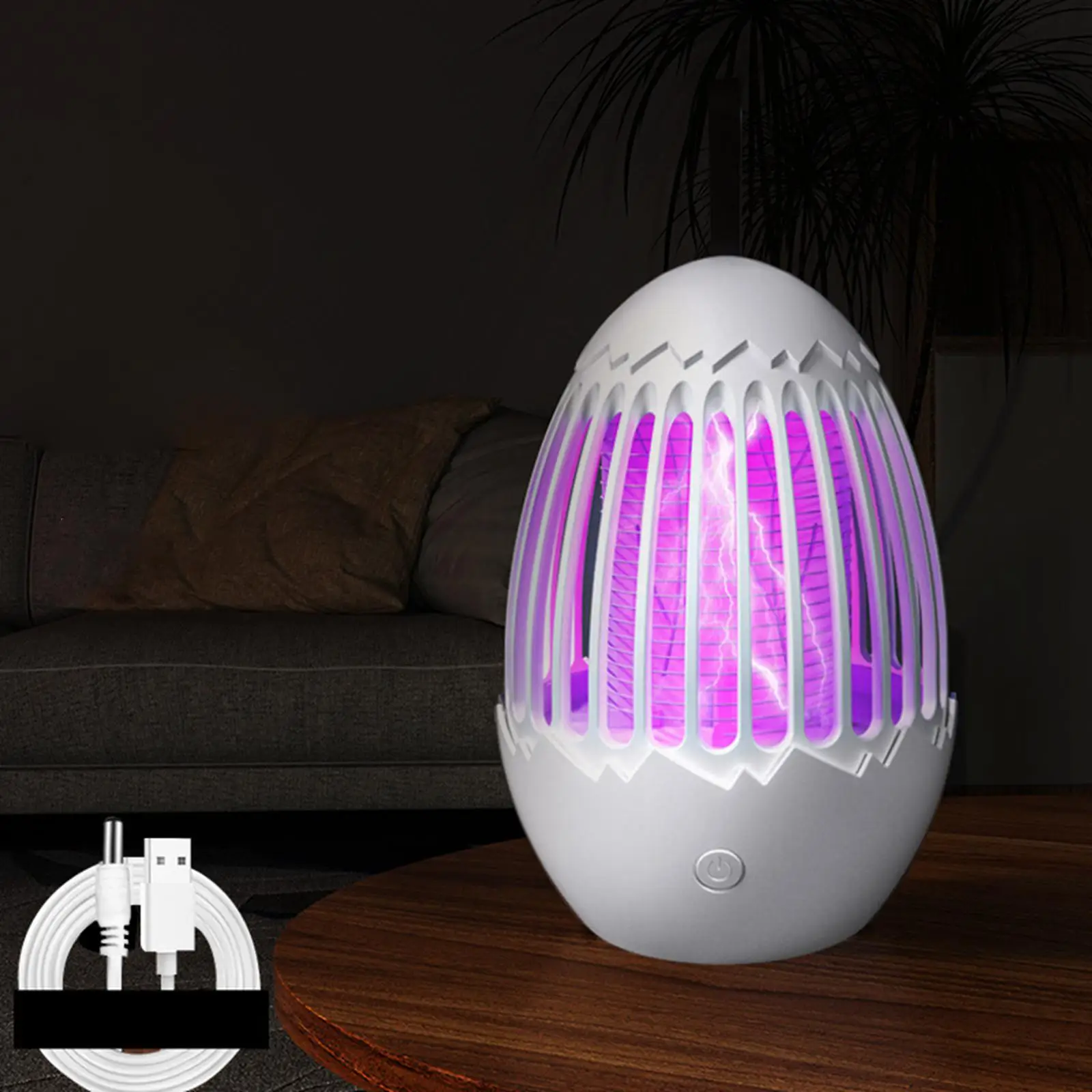 Mosquito Killer Lamp Efficient Egg Shape 5W Energy Saving Fly Repel Anti Mosquito Light for Bedroom Patio Camping Garden Hiking