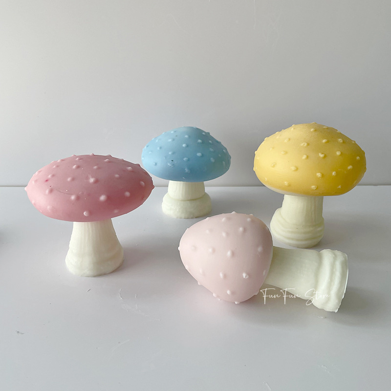 Description Picture 2 of item3D Mushroom Candle Silicone Mold DIY Gypsum Vegetable Handmade Soap Plaster Aromatherapy Candle Diffuser Stone Gift Decoration