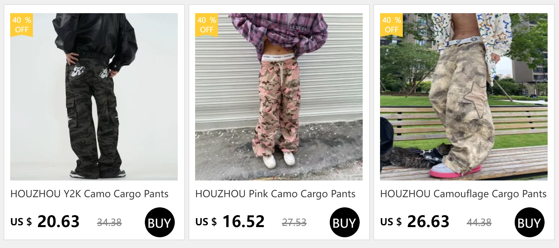 HOUZHOU-calças de camuflagem para homens, calças de