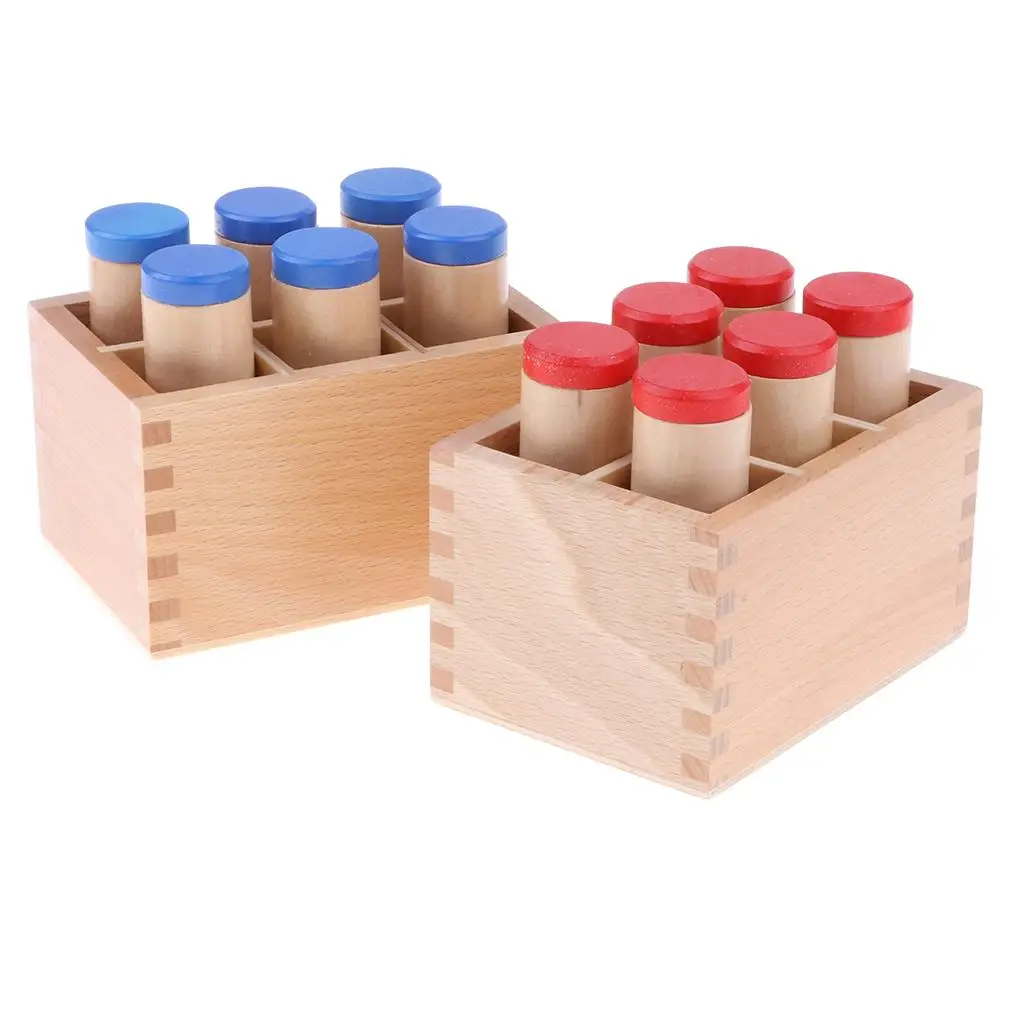 Wooden Sound Cylinder Box Set Montessori  Eductional Toy Gifts