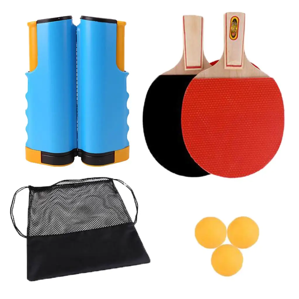 2 Player Table Tennis  Pong Set Includes 3 Balls Two Paddle Bats Game Park