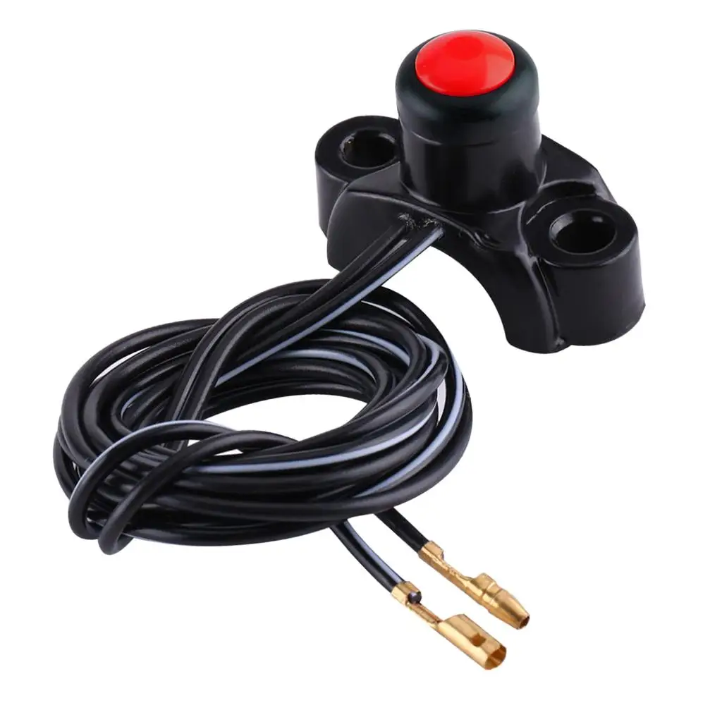 Motorcycle ATV 22mm Handlebars Engine Kill Stop Start Button Switch - Black high quality and waterproof Aluminum Alloy
