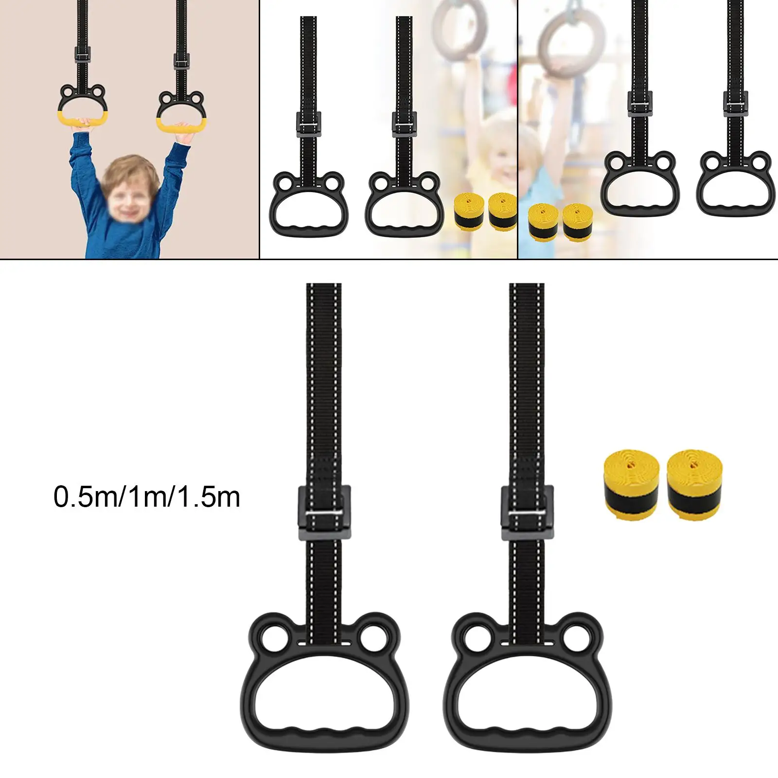 Gymnastics Rings Strength Training Workouts Home Hanging Gym Ring for Kids Adult