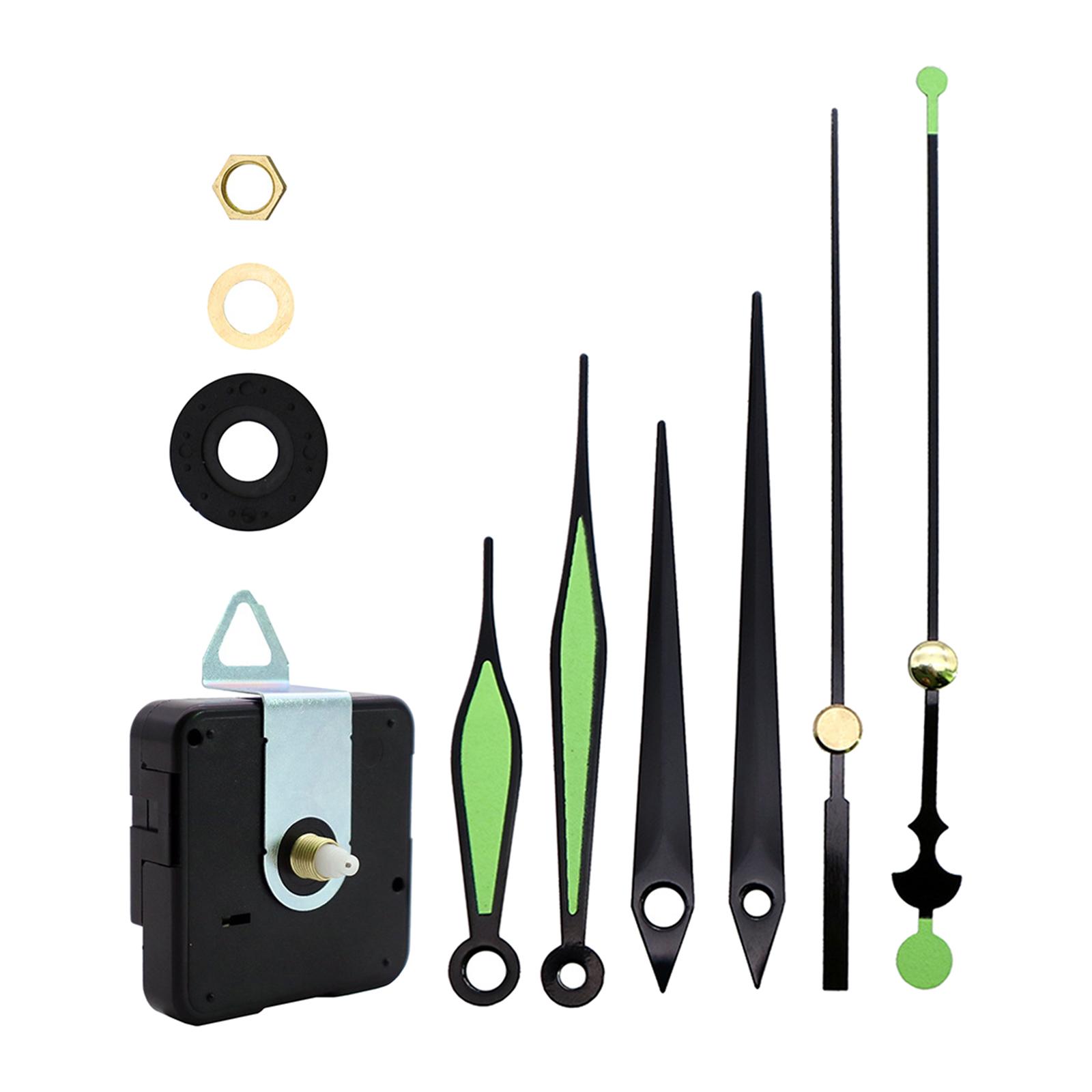 Quartz Clock Movement Mechanism Mute Replace Parts Long Shaft with Needles