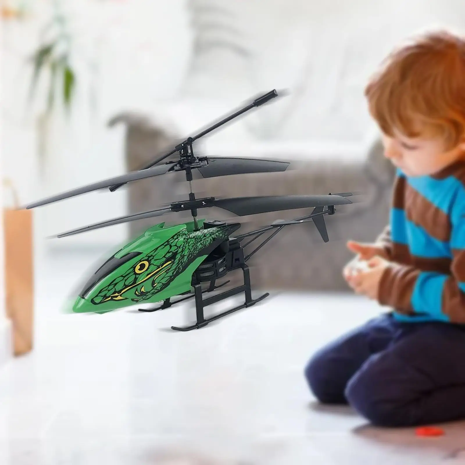 RC Helicopter 2CH Anti-Collision One Key Take Off/Landing for Boy Beginner