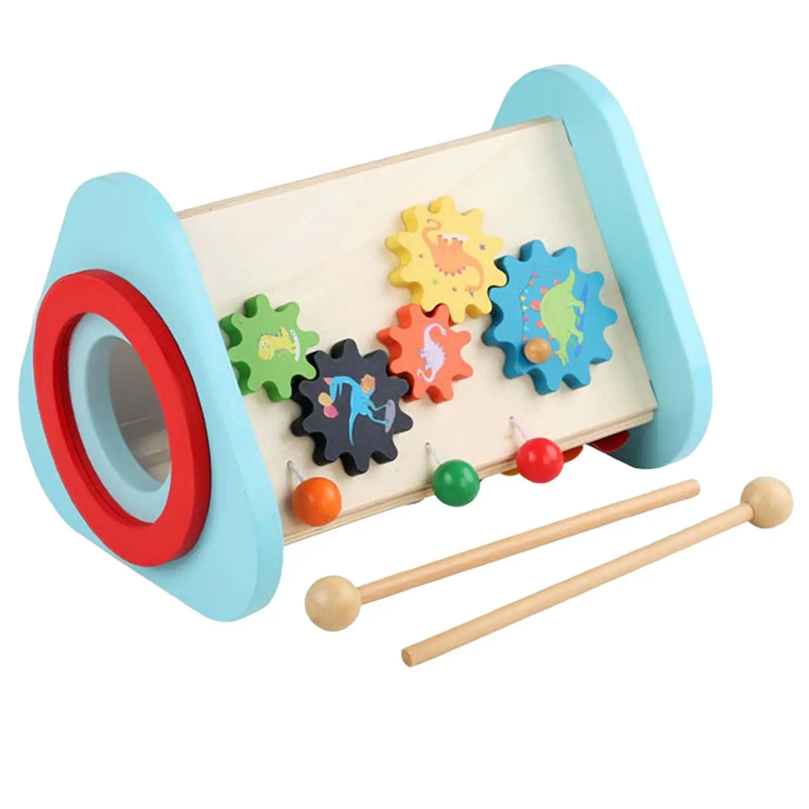 5 in 1 Wooden Music Toy Early Learning Fine Motor Skills Sturdy Colorful Multifunctional Baby Musical Instruments Toy for Gifts
