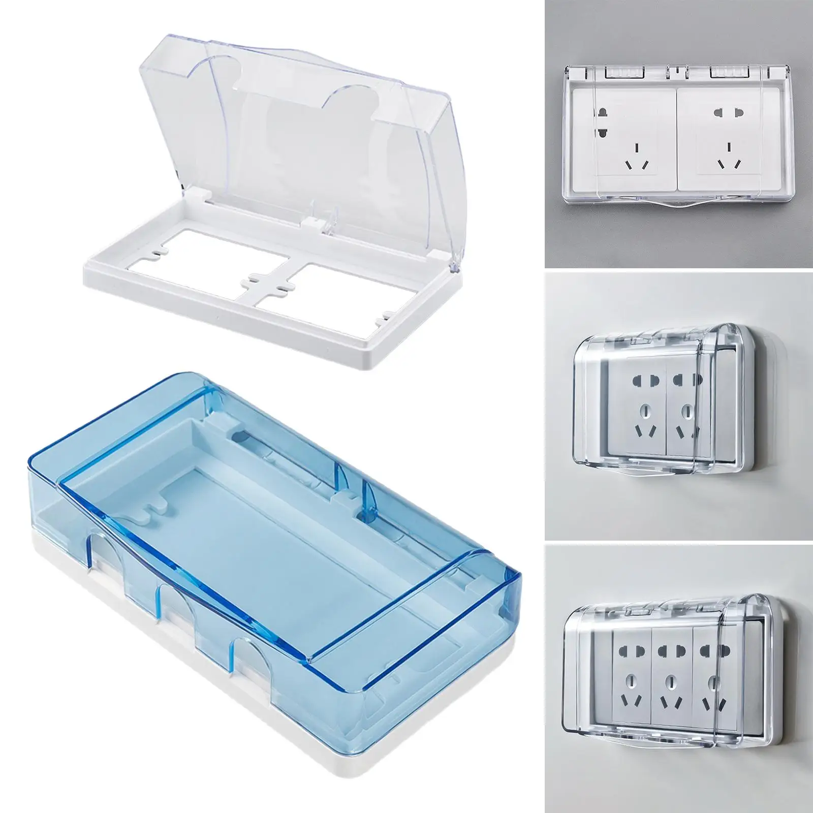 Waterproof Outlet Cover Wall Socket Faceplate Box Accessories Switch Protection for Office Outdoor Bathroom Kitchen