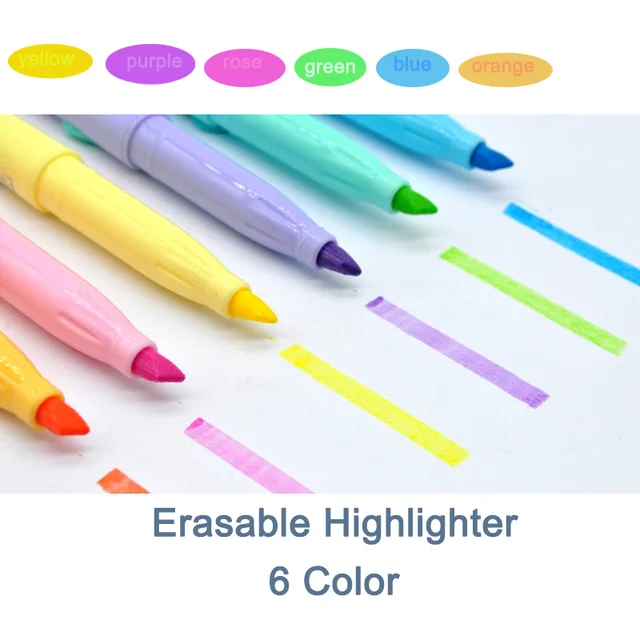 Pilot SW-FL Frixion Erasable Highlighters Soft Light Pastel Color Normal  Colour Highlighter School Study 18