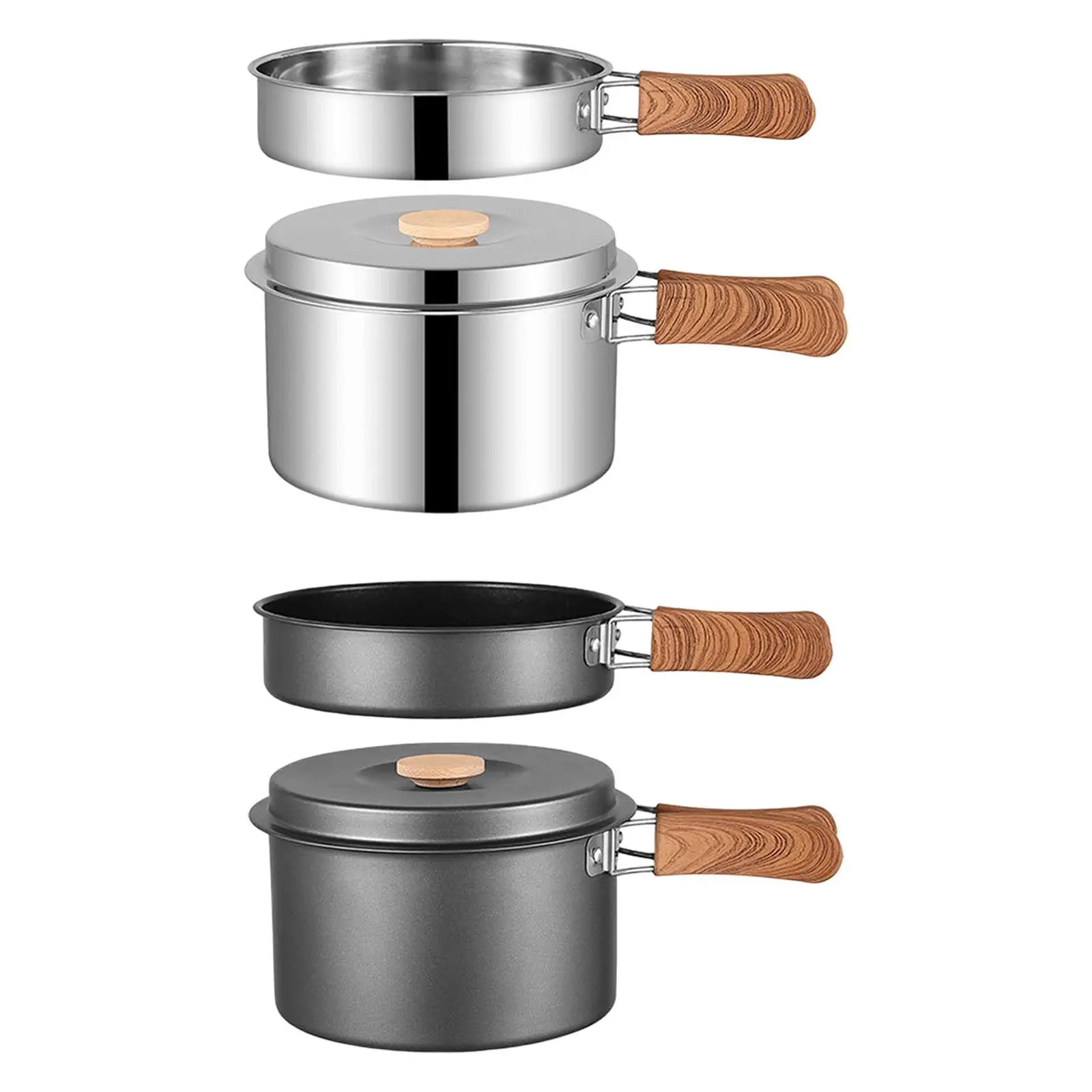 Camping Pot Campfire Kettle Anti Scald Handle Frying Pan Picnic Pan Cooking Pot for Trekking Mountaineering Kitchen Backpacking