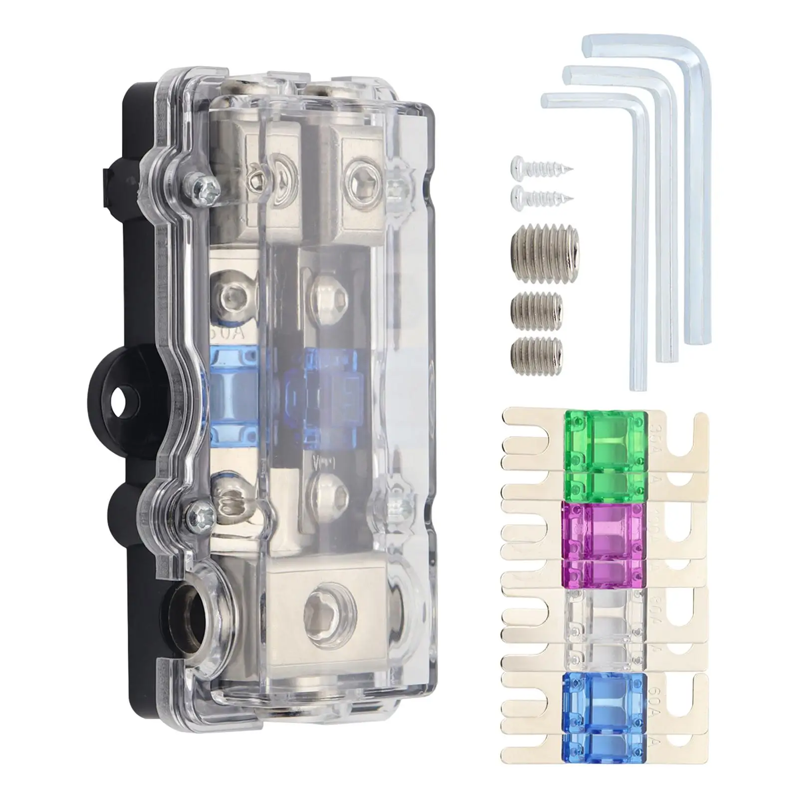 Fused Power Distribution Block Set Anl Fuse Holder Professional Case