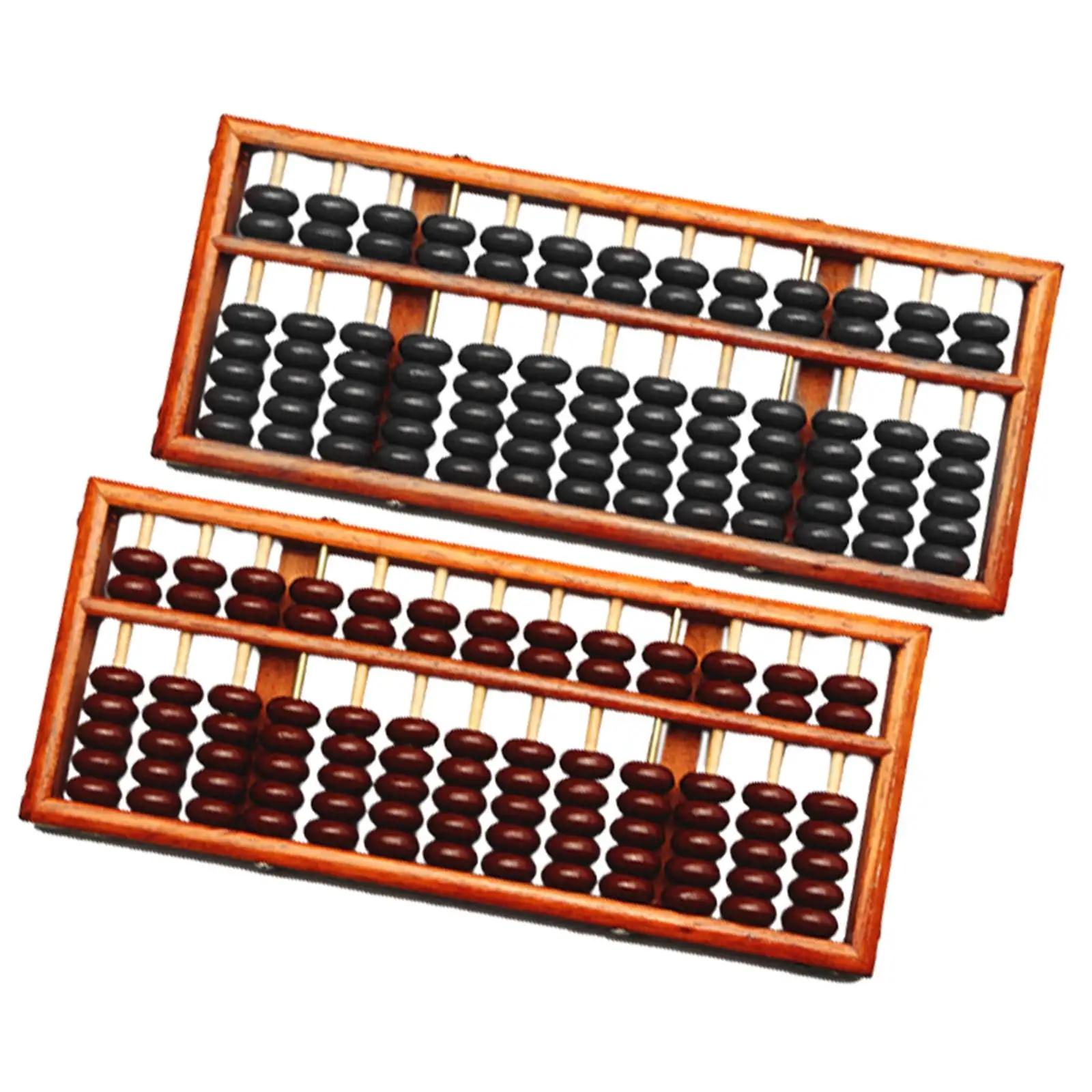 13 Column Chinese Wooden Abacus Classical Counting Ornament for Adults Kids