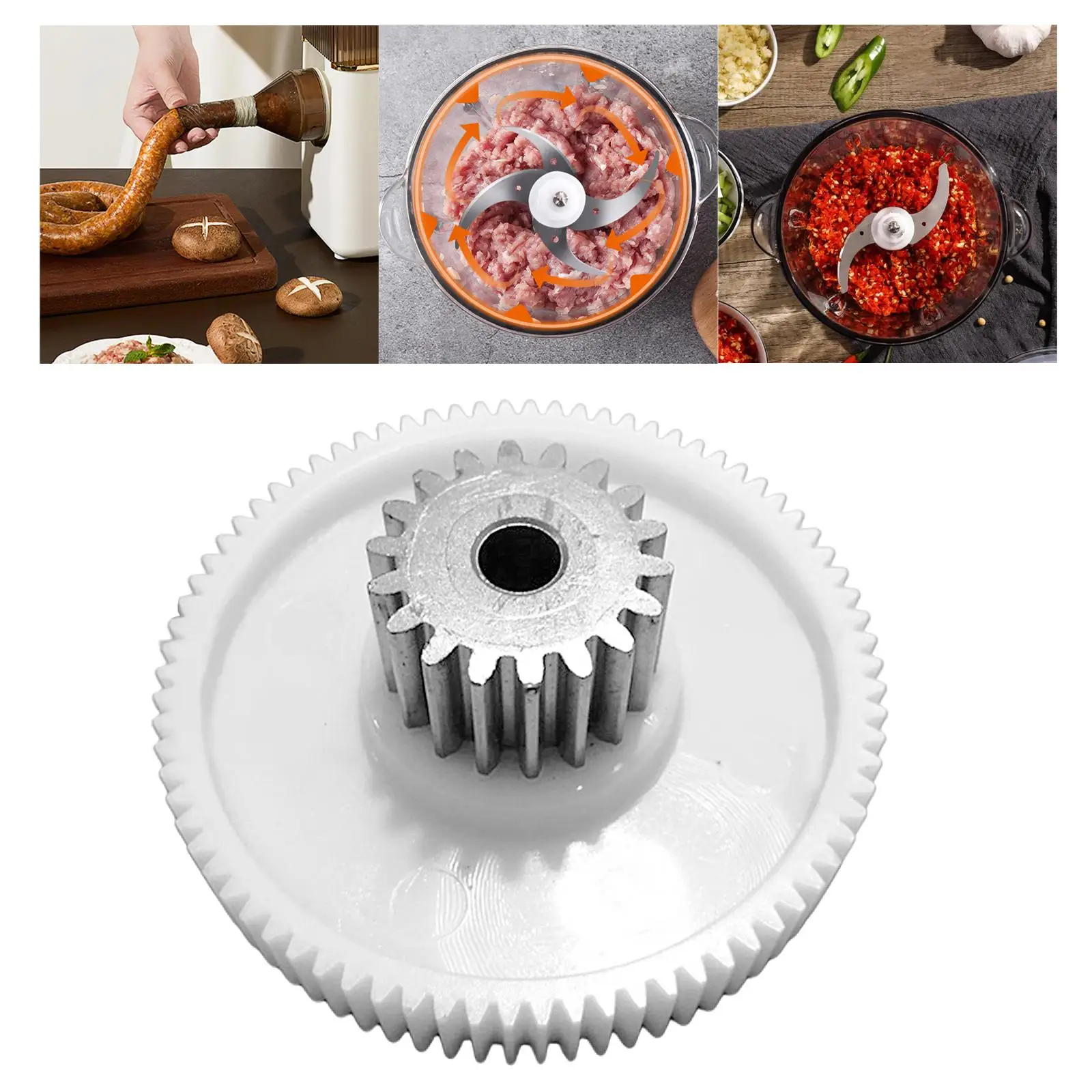 Plastic Sausage Stuffer Chili Processor Gear,Meat Grinder Mincer Gear,Electric Meat Grinder Part Gear for Kitchen Dining Parts