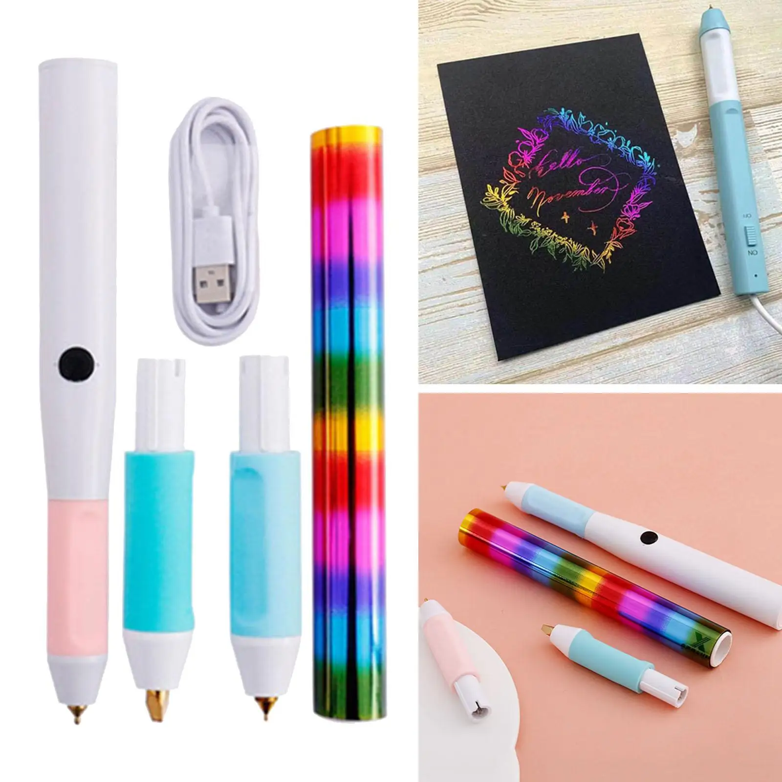 Portable Hot Stamping Pen Painting Supplies Scrapbook USB Bronzing Pen Children