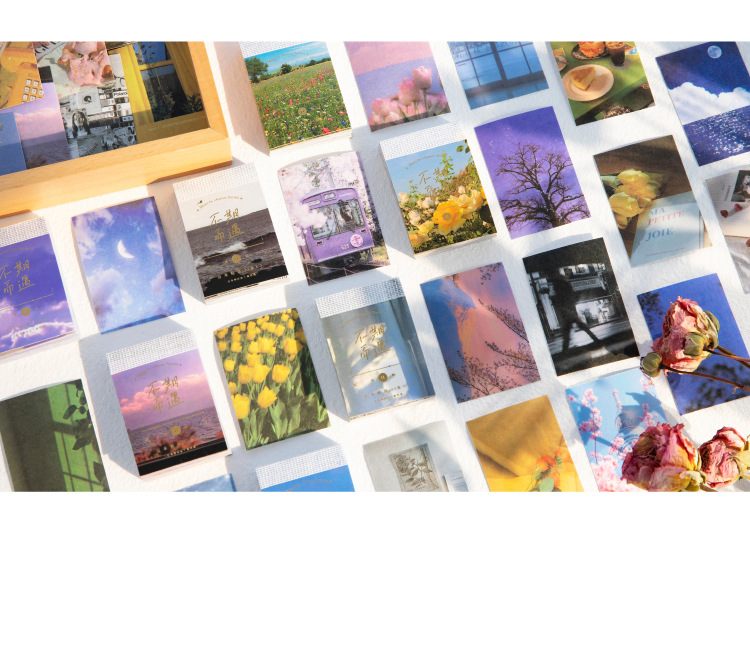 50 teile/paket Beanbook Aufkleber Unfall Begegnung Serie Hand Konto Materialien Kreative Landschaft Kleine Aufkleber – Detail 10