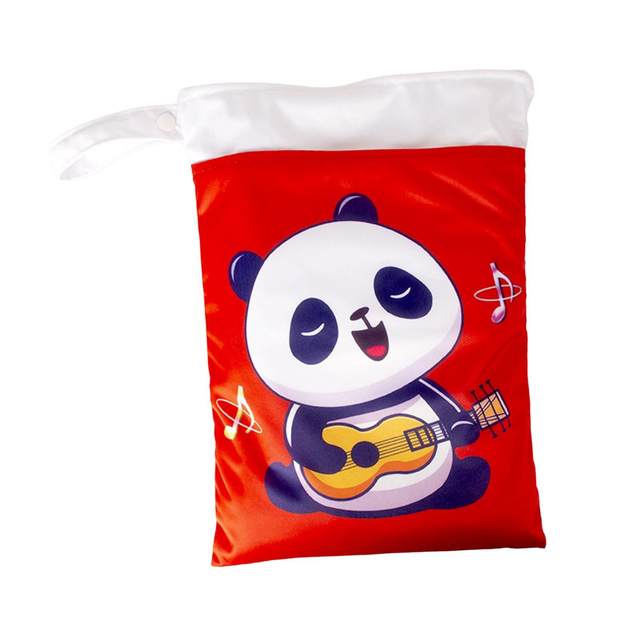 Diaper Pouch Baby Nappy Bag Reusable Printed Infant Diaper Bag Waterproof Wet and Dry Bag for Beach Daycare Travel Outdoor