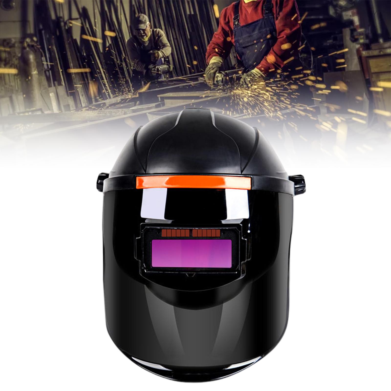 Auto Darkening Welding Helmet Welding Hood Professional Mig TIG ARC Grinding Welder Use Adjustable Head Equipment ,Black Durable