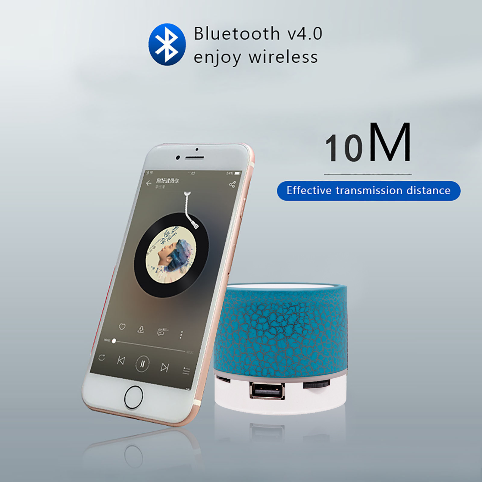 Bluetooth-колонка, мини-динамик, беспроводной громкий динамик со  светодиодной подсветкой, TF-карта, USB-сабвуфер, портативная музыкальная  Колонка для ПК | AliExpress