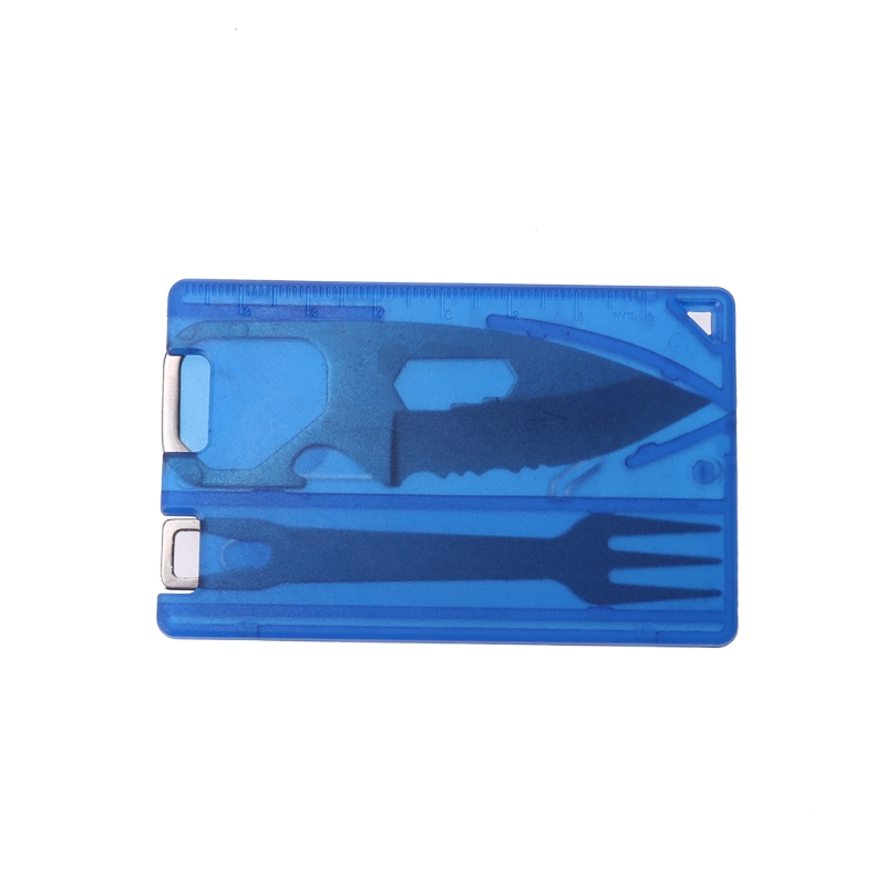 Description Picture 4 of itemG92F Safety First Aid Outdoor Multifunction Tool Card Camping Survival Equipment Portable Barbecue Knife Fork Card Kits