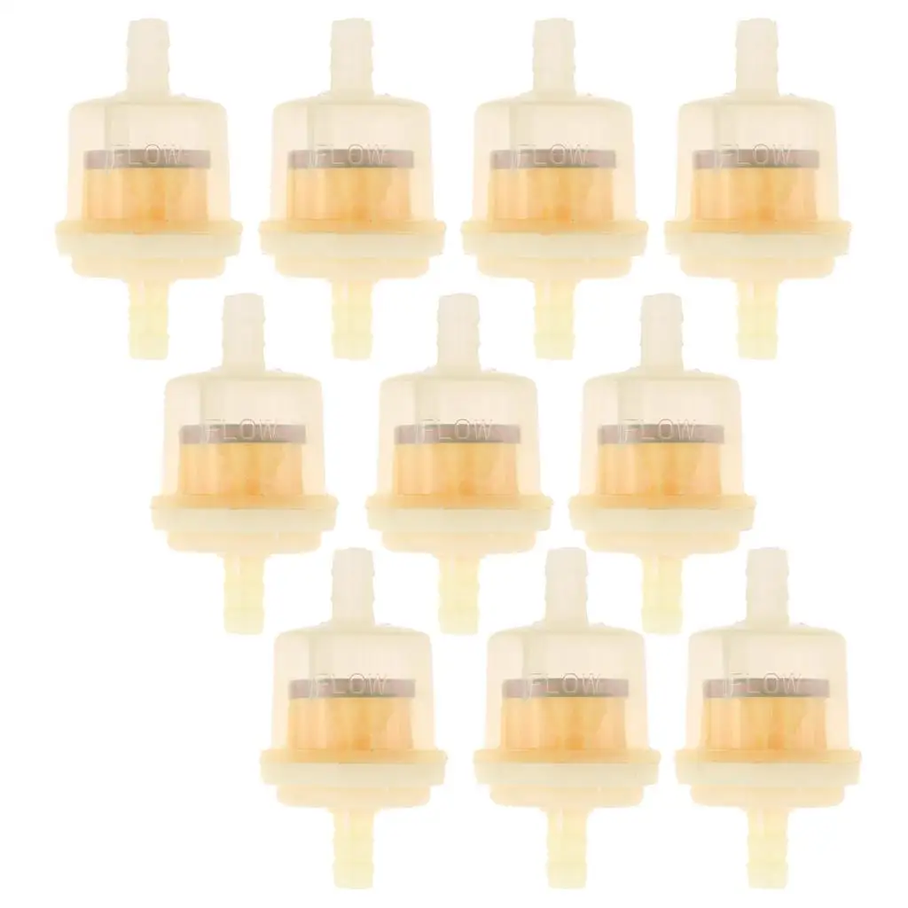 10 x Replacement Motorcycle Petrol Inline Fuel Filter for 5/16``(8mmPipes