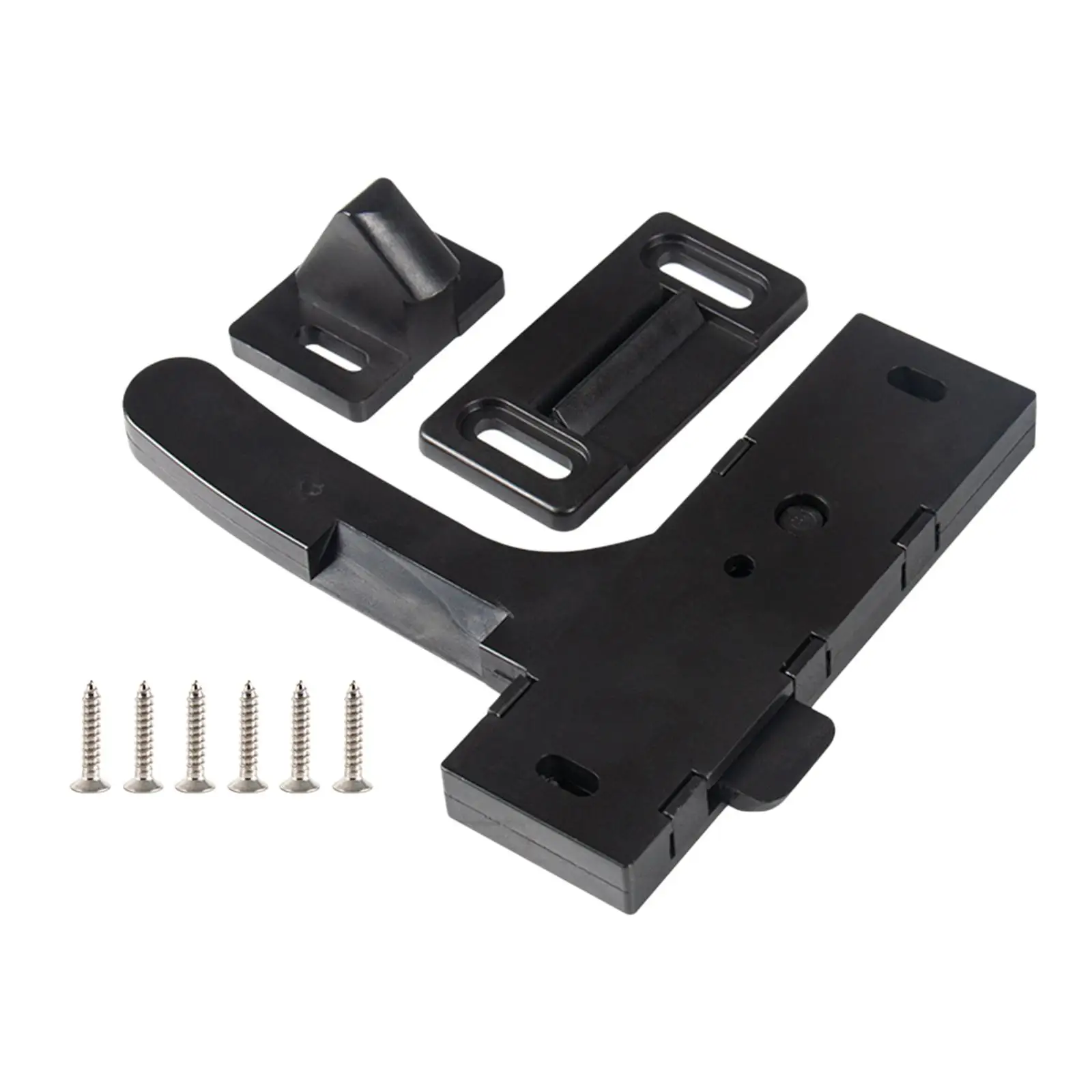 RV Screen Door Latch Replacement Black Attachment Accessories Right Hand Handle Kit for Travel Trailer Motorhome RV Caravan