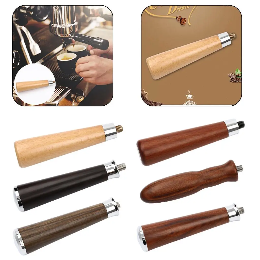 Professional M10 Solid Wood Filter Holder Handle for Coffee Machines