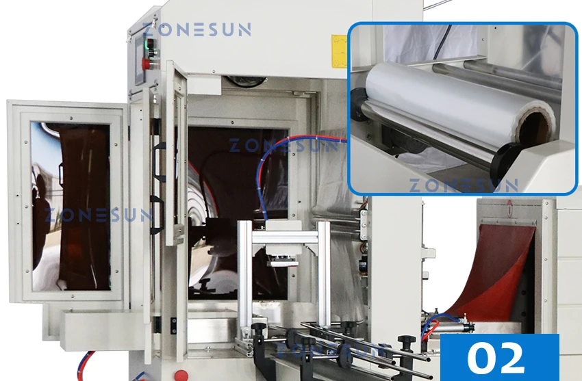 ZONESUN ZS-SPL4 Автоматическая машина для термоусадочной упаковки для бутылок с водой и напитками Термоусадочная туннельная машина