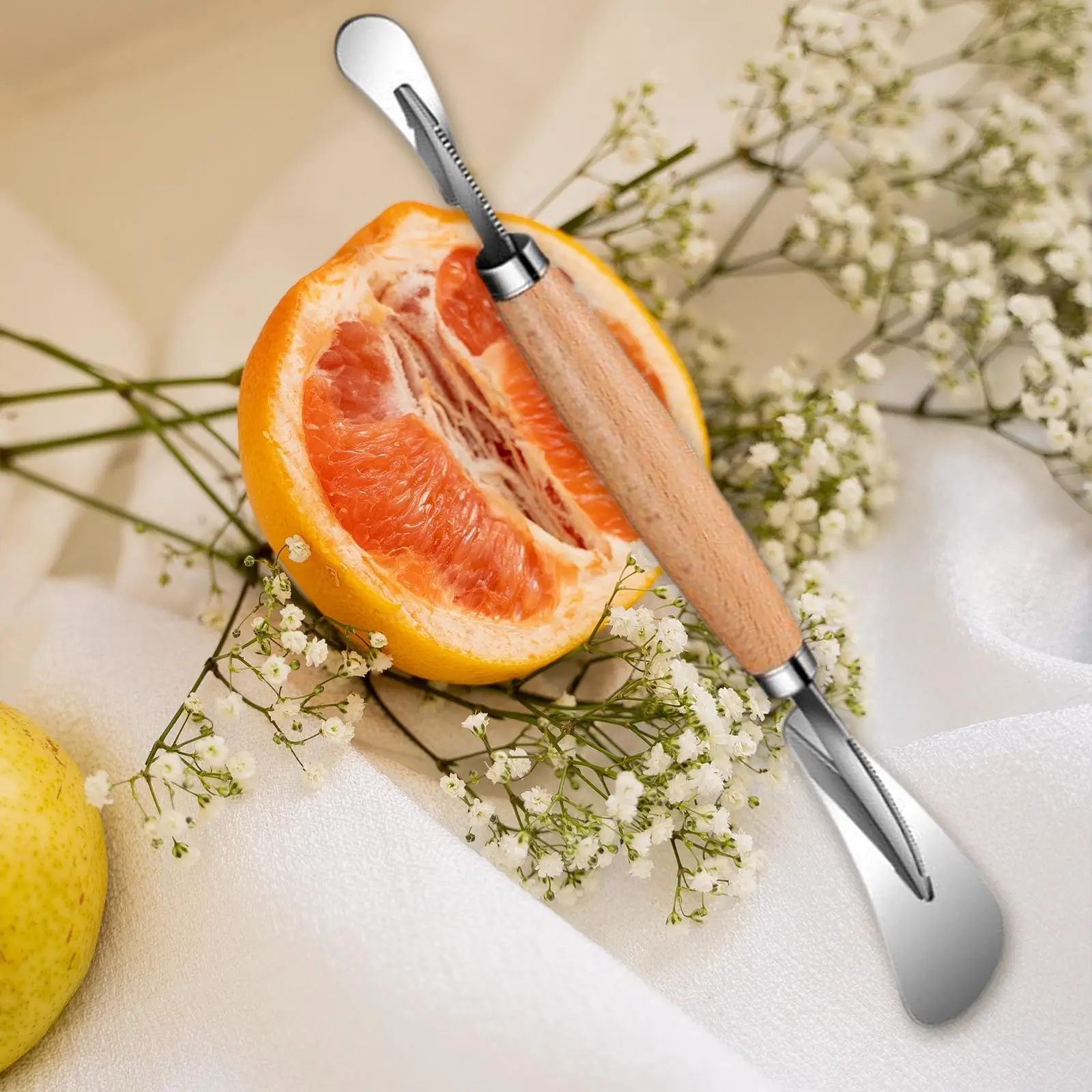 Orange Citrus Peeler Kitchen Gadget Convenient Grapefruit Peeler Grapefruit Remover for Home Restaurant Picnic Bar Lemons