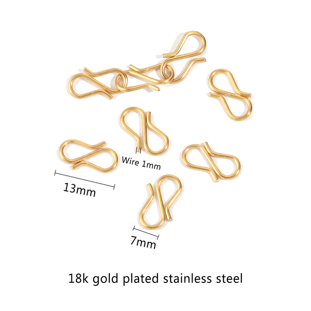 Stainless 10 2220pcs Stainless Steel 18k Gold Lobster Clasps For