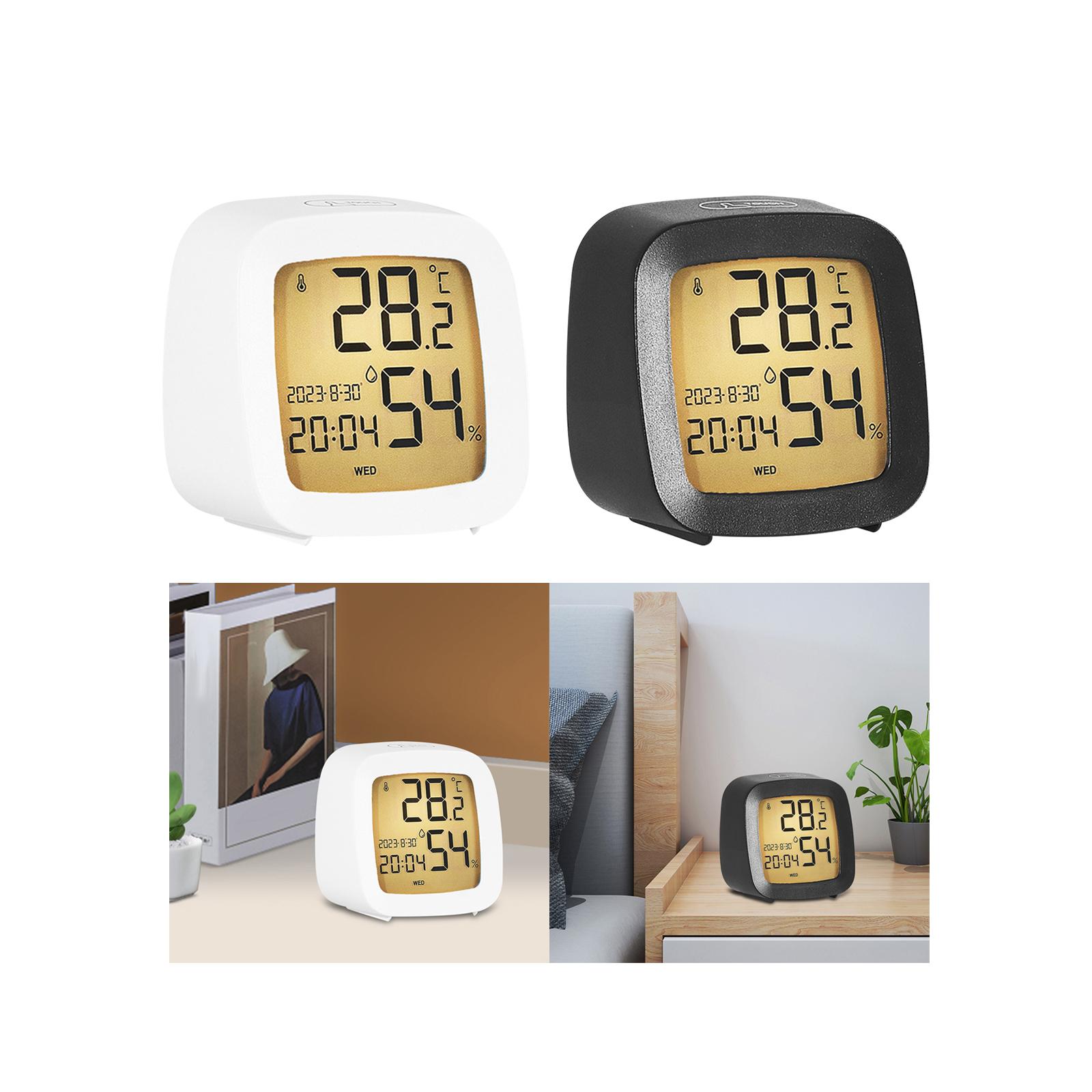 Compact Digital Alarm Clock Bedside Clock Snooze Mode for Office Desktop