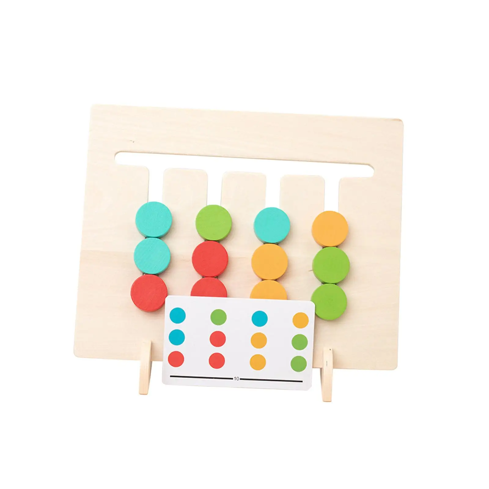 Montessori Slide Puzzle Color Sorting Brain Teasers for Travel Toys Kids Toddlers