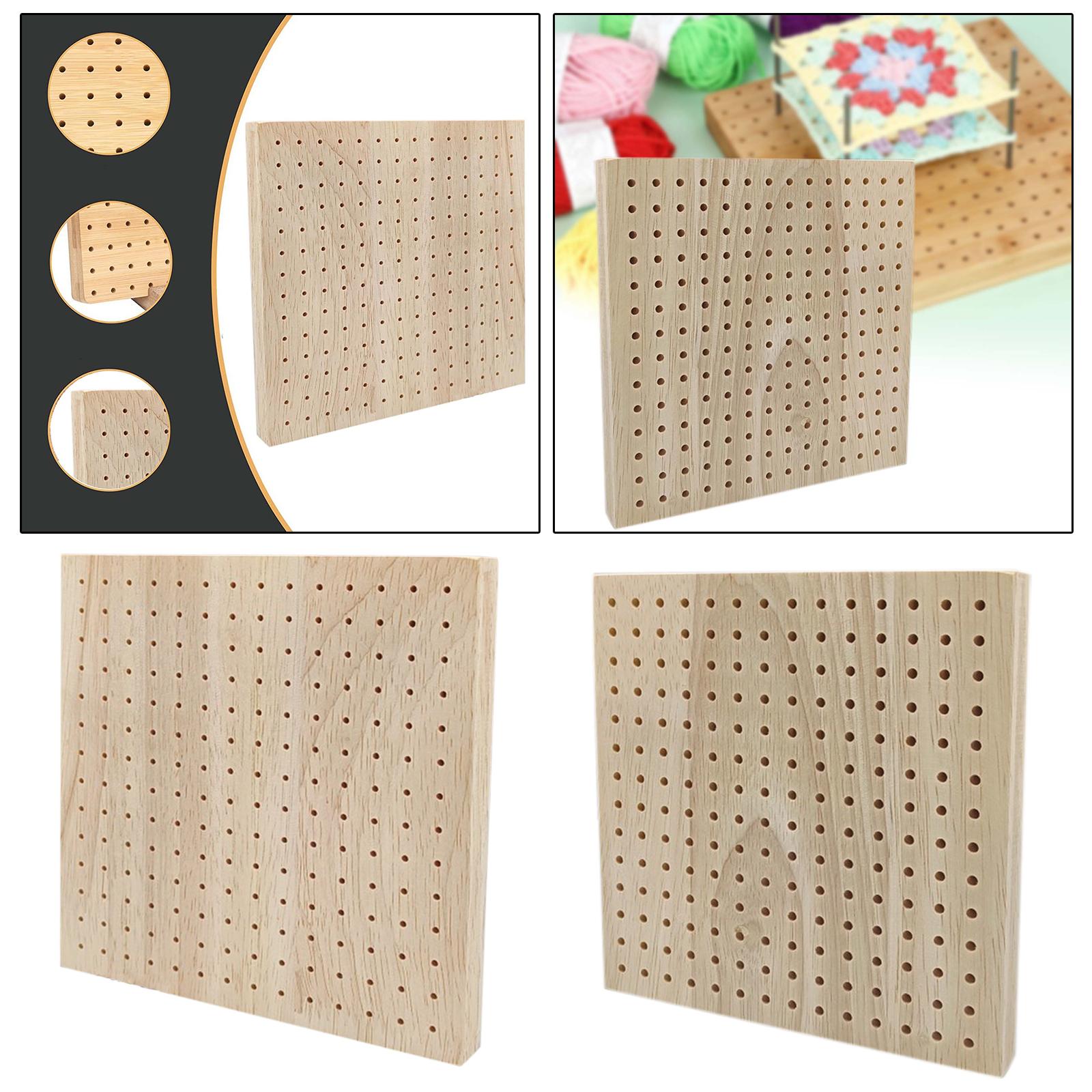 Wood Crochet Blocking Board Durable DIY Crafting Hole Board Blocking Board for Granny Squares Gift for Granny Squares Lover