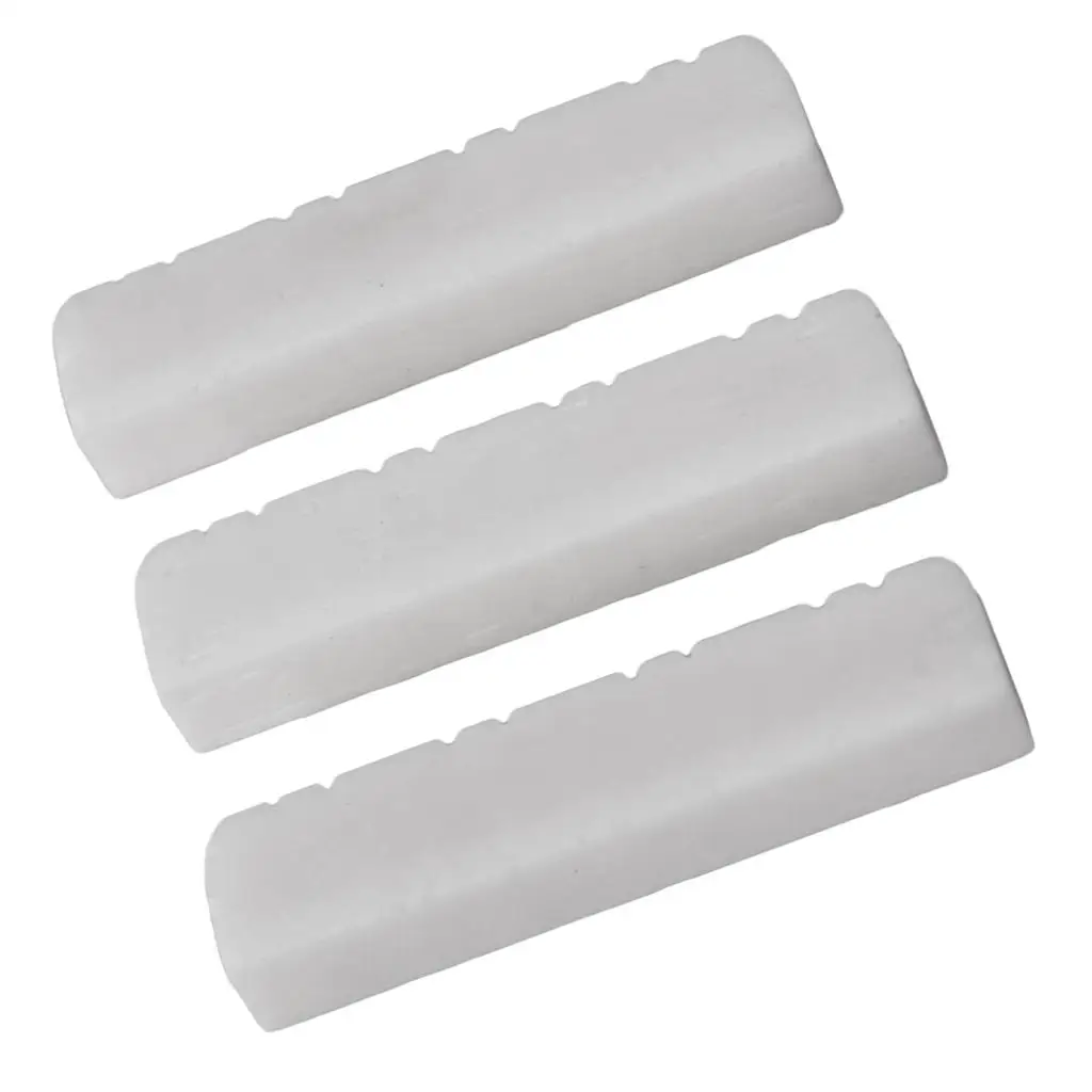 Tooyful 3pcs 8 String Mandolin Bone Slotted Nuts for Mandolin Parts Accessories