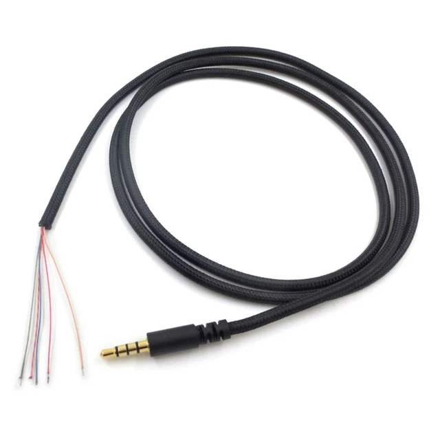 Cable alargador Jack 3.5 mm con microfono 4 pines 0.50 M Negro