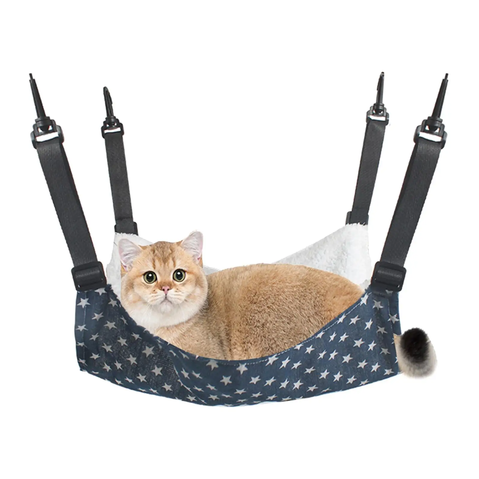 Cat Hammock Bed Adjustable Straps Sleeping Hanging Soft Winter Warm for Hamster Squirrel Ferret Small Animals Guinea Pig