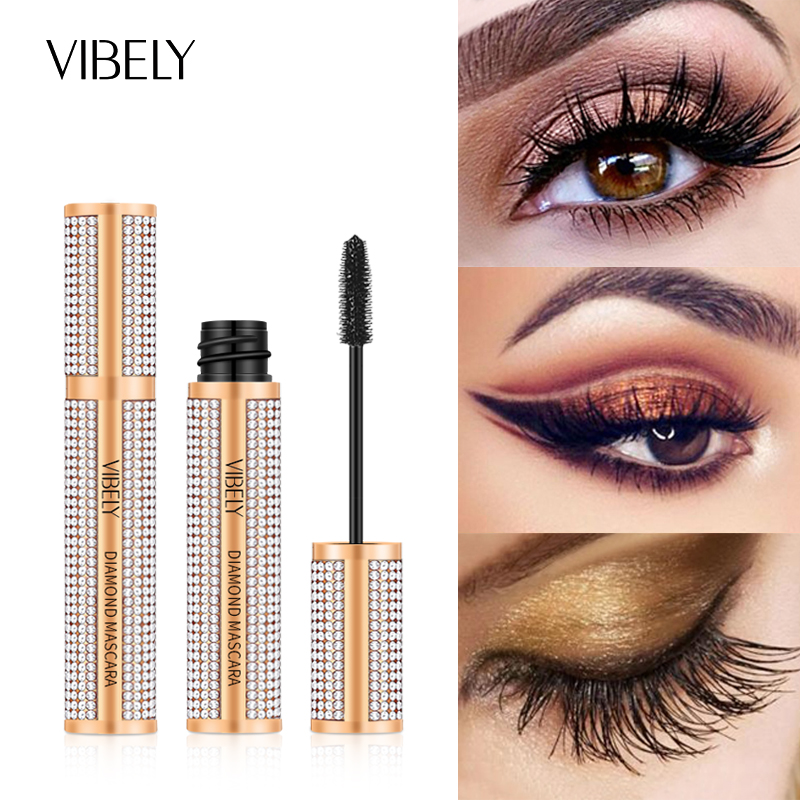 Best of Diamond 4D Mascara Silk Fiber Waterproof Long Eyelash Extension Lengthening Thick Black Mascara Eye Makeup Products Cosmetics Reviews & Tips