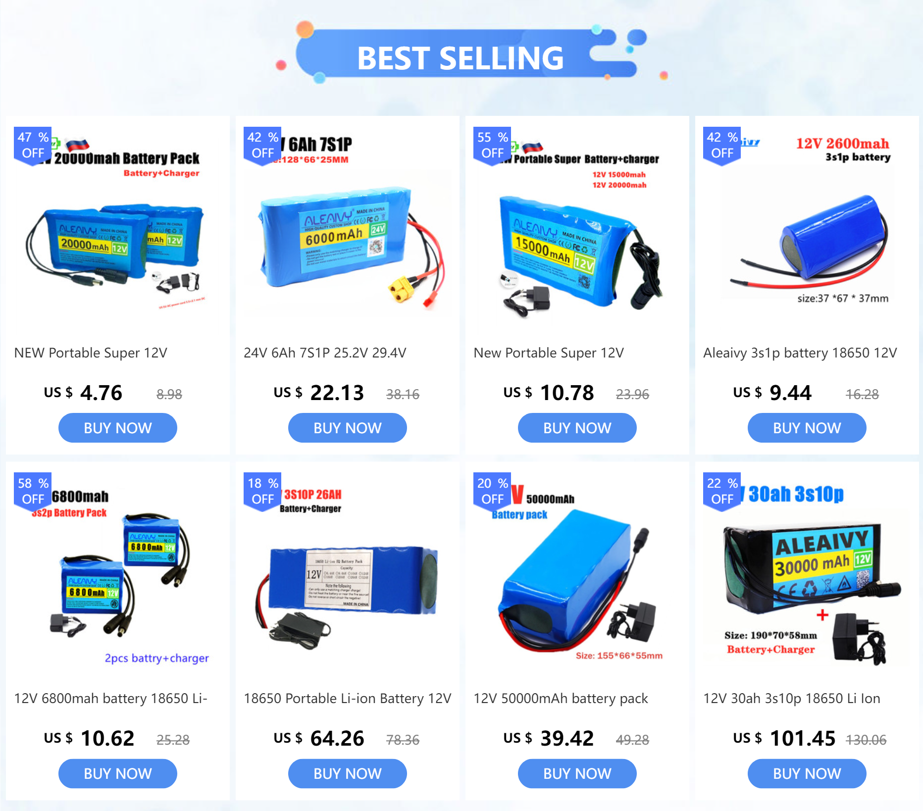 Title 6, New Portable Super 12V 15000mah 3s2p Battery Re...