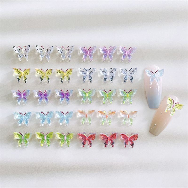 Best of 10pcs Korean Ice Transparent Butterfly Nail Art Charms 3D Cartoon Rhinestones Resin Jewelry Nail Decoration DIY Kawaii Accessory Reviews & Tips