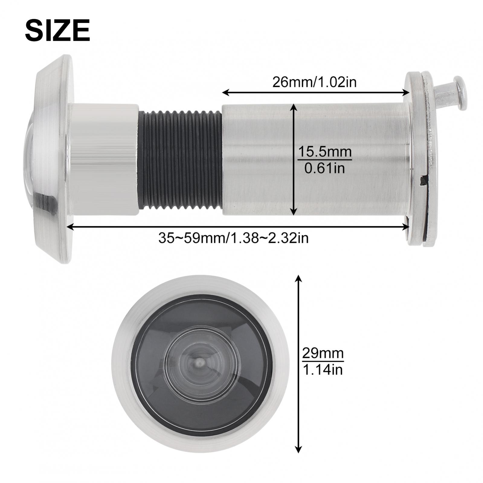 Description Picture 3 of item2pcs 16mm/0.63inch 200 Degree Door Viewer Peephole Drill Bit Set for 1.57inch to 2.56inch Doors Thickness with Drill Bit