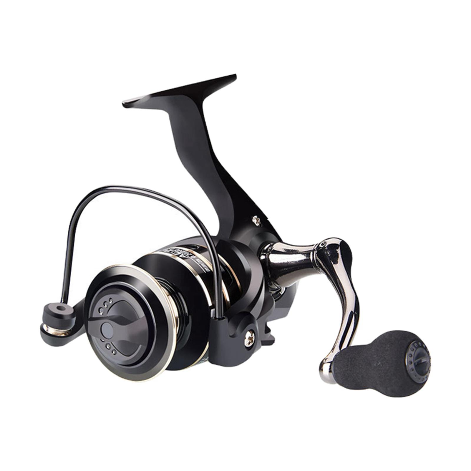 Fishing Reel 5.2:1 Salmon Sturdy Metal Spool Freshwater Light Weight Right Left Handle Sea Durable Smooth Fishing Wheel